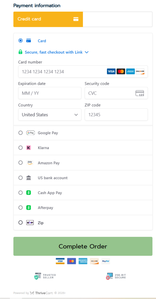 USA payment methods